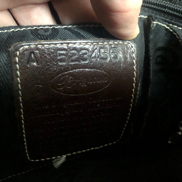 Brighton black brown leather baguette bag A 523456 - Picture 10 of 12